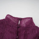 Pulcheria Magenta Lace Bodice Ruched Maxi Dress