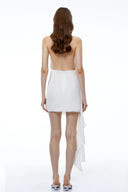 Flavia White Halterneck Sleeveless Mini Dress
