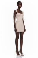 Uta Pink Sweetheart Lace Mini Dress