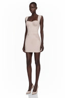Uta Pink Sweetheart Lace Mini Dress