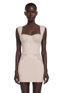Uta Pink Sweetheart Lace Mini Dress