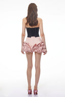 Mostar Pink Sweetheart Mini Dress with Bubble Hem