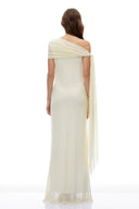 Yasmin Yellow One Shoulder Asymmetrical Maxi Dress