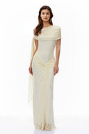 Yasmin Yellow One Shoulder Asymmetrical Maxi Dress