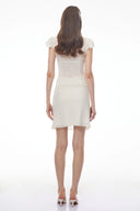Felicia White Ruffled Tulle Top & Skirt Set
