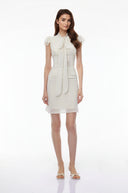 Felicia White Ruffled Tulle Top & Skirt Set