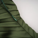 Henriette Emerald Green One Shoulder Pleated Maxi Dress
