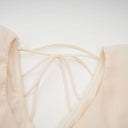 Darya V Neck Ruffle Mini Dress In Neutrals