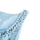 Sabine Blue Crystal Embellished Maxi Gown