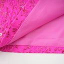 Ceriselle Floral-Appliqué Embellished Mini Dress in Pink