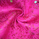 Ceriselle Floral-Appliqué Embellished Mini Dress in Pink