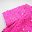 Ceriselle Floral-Appliqué Embellished Mini Dress in Pink