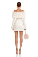 Faux-fur Jacket & Skirt Matching Set