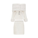 Faux-fur Jacket & Skirt Matching Set