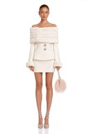 Faux-fur Jacket & Skirt Matching Set
