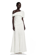 Aeris Creased Top & Trousers Matching Set in White