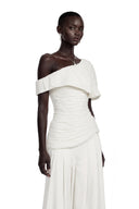 Aeris Creased Top & Trousers Matching Set in White