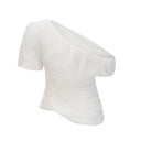Aeris Creased Top & Trousers Matching Set in White