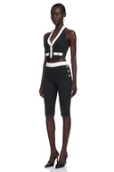 Isaline Black Halterneck Top & Trousers Set