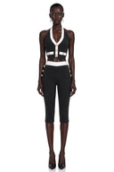 Isaline Black Halterneck Top & Trousers Set