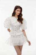 Sonya White Floral Embroidered Blouse