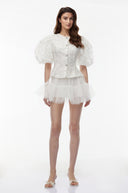 Sonya White Floral Embroidered Blouse