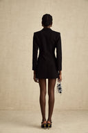 Cirelle Black Single-Breasted Blazer Dress