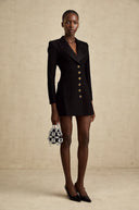 Cirelle Black Single-Breasted Blazer Dress