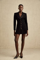 Cirelle Black Single-Breasted Blazer Dress