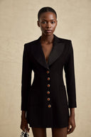 Cirelle Black Single-Breasted Blazer Dress