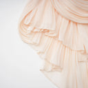 Blythe Neutrals Pleated Ruffled Mini Dress