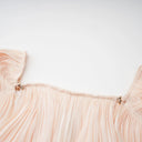 Blythe Neutrals Pleated Ruffled Mini Dress
