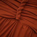 Cerelia brown twisted cut-out top & skirt matching set