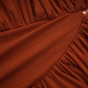 Cerelia brown twisted cut-out top & skirt matching set