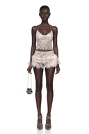 Garance Champagne Sequin Top & Skirt Set