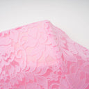 Adeline Pink Ribbon Detail Floral Lace Midi Dress - Aura Muse