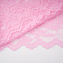 Adeline Pink Ribbon Detail Floral Lace Midi Dress - Aura Muse