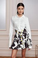 Amaranta floral - print shirt & skirt matching set - Aura Muse