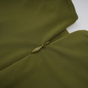 Anastasiya Green Asymmetrical Ruched Maxi Dress - Aura Muse