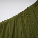Anastasiya Green Asymmetrical Ruched Maxi Dress - Aura Muse