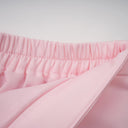 Annick Pink Self - Tie Blouse & Skirt Set - Aura Muse