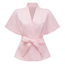 Annick Pink Self - Tie Blouse & Skirt Set - Aura Muse