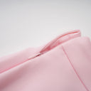 Annick Pink Self - Tie Blouse & Skirt Set - Aura Muse