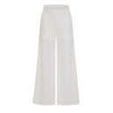 Arlette White Floral Lace Top & Trousers Set - Aura Muse