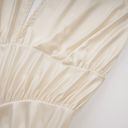 Auréline Cream White Halterneck Shirred Maxi Dress - Aura Muse