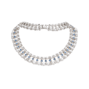Aurora crystal - embellished faux - pearl necklace - Aura Muse