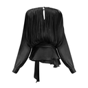 Aveline Black Fully Pleated Draped Mini Dress - Aura Muse