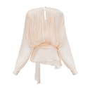 Aveline Neutral Fully Pleated Draped Mini Dress - Aura Muse