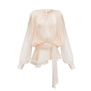 Aveline Neutral Fully Pleated Draped Mini Dress - Aura Muse