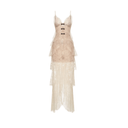 Bardot Cream Layered Floral Lace Maxi Dress with Bow - Aura Muse